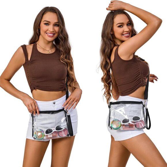 Clear Purse Stadium Approved Clear Bag with Removable Straps for Work Sporting E - Picture 5 of 6